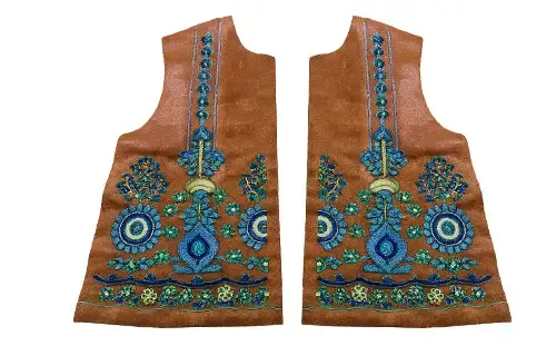 Embroidery applied directly to supplied garment panels for precise placement, material compatibility, and bulk production consistency.
