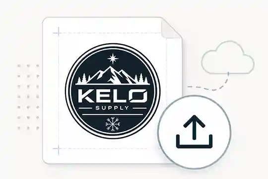 Uploading a custom embroidered patch logo file for artwork review and quotation